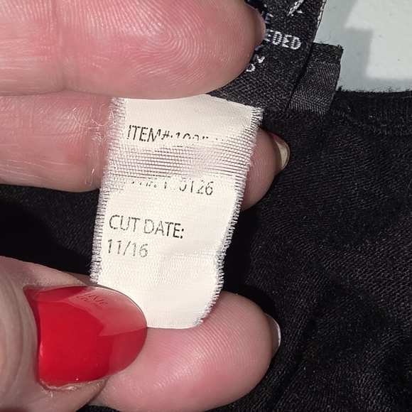 Torrid Charcoal Babydoll Top Size 2X Ruched Tie Front Ruffle Sleeves‎ Peasant - Picture 9 of 9